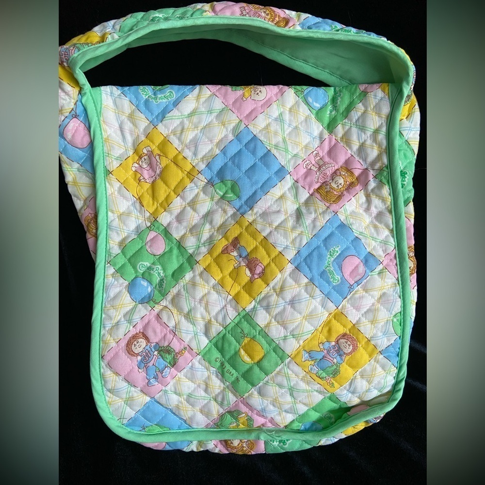 Vintage 1983 Cabbage Patch Kids Coleco Doll Quilted Diaper Bag Purse EUC - Picture 4 of 8